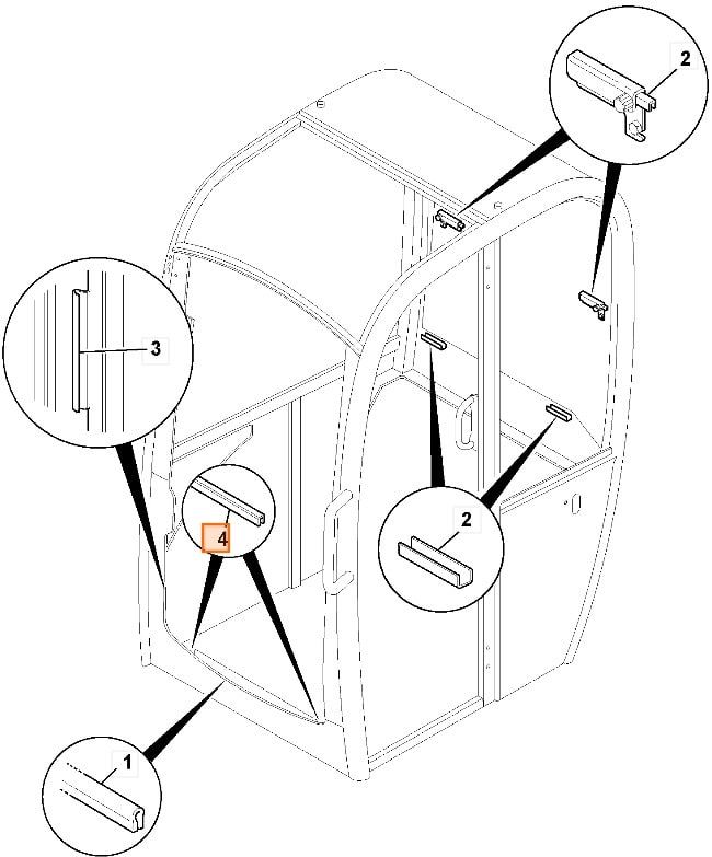 Профилированная резина JCB 535-95 8025ZTS