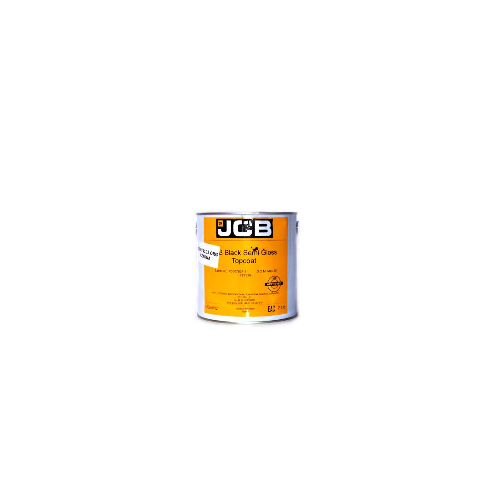Черная краска 2,5 л JCB 412
