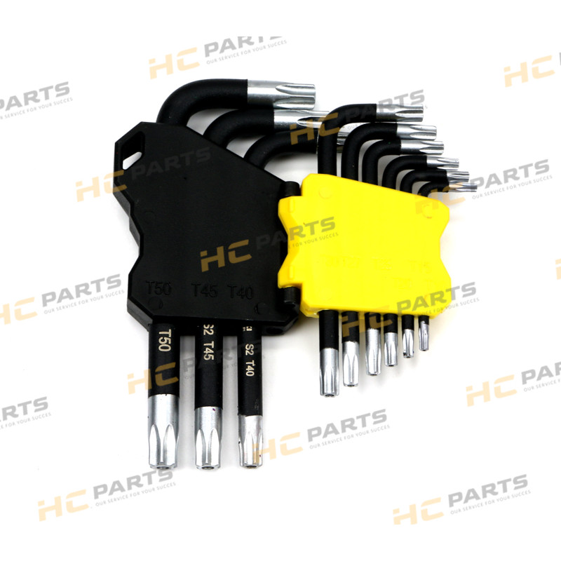 Набор торцевых ключей TORX T10-T50 из стали S2 9el с рукояткой