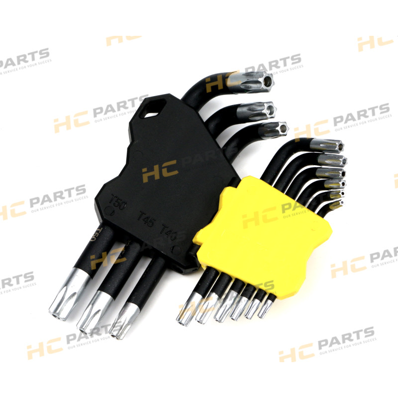 Набор торцевых ключей TORX T10-T50 из стали S2 9el с рукояткой