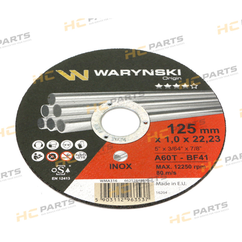 Отрезной диск Inox 125 x1,0 x22,23 мм - Waryński
