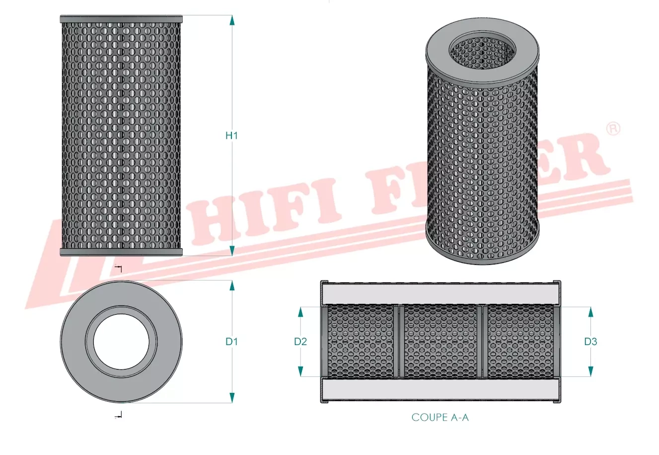 Фильтр гидравлического масла HIFI FILTER SH 56147