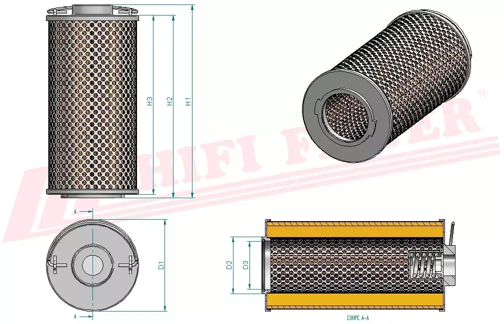 Фильтр гидравлического масла HIFI FILTER SH 74029