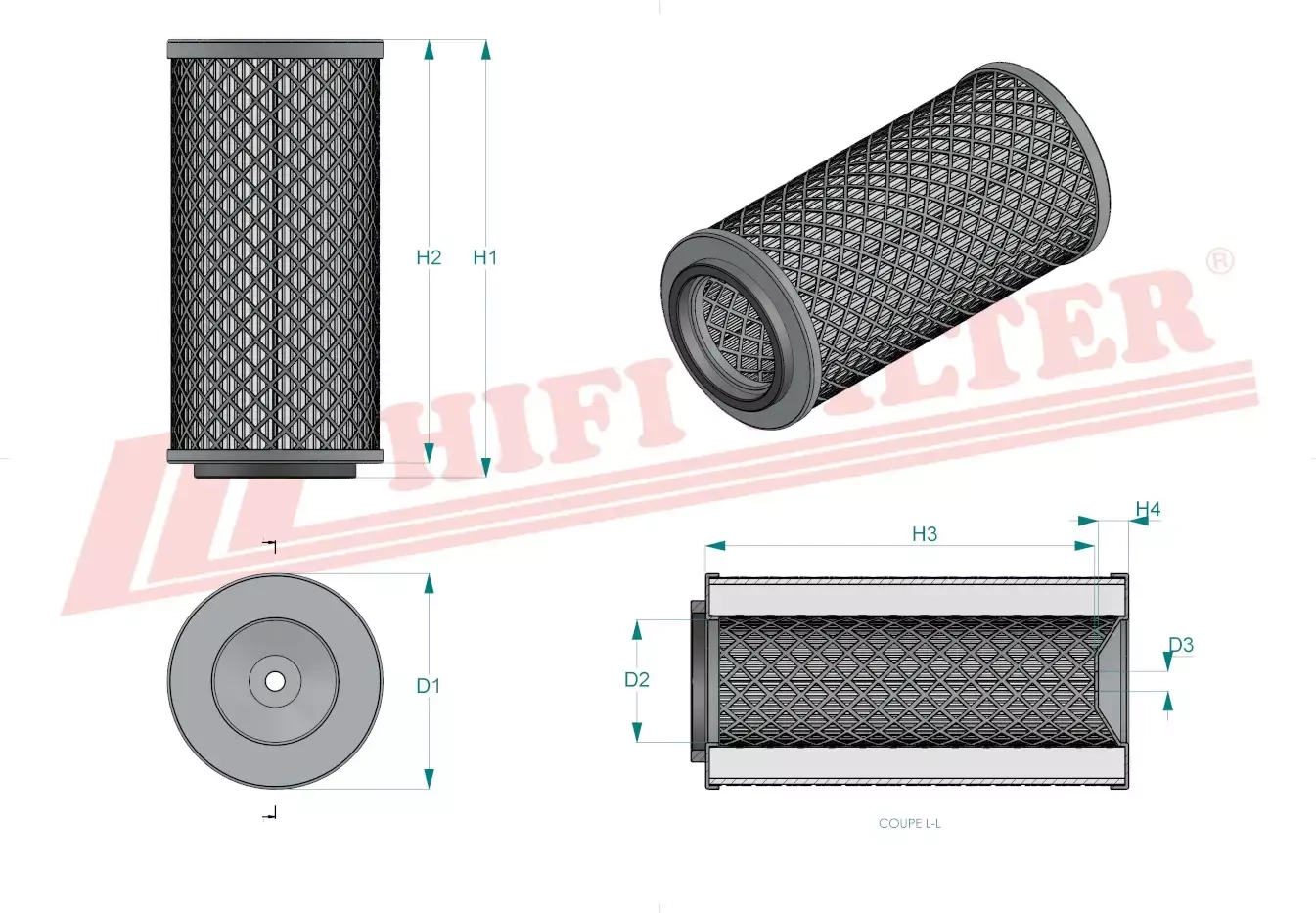 Фильтр для очистки воздуха HIFI FILTER SA 11718
