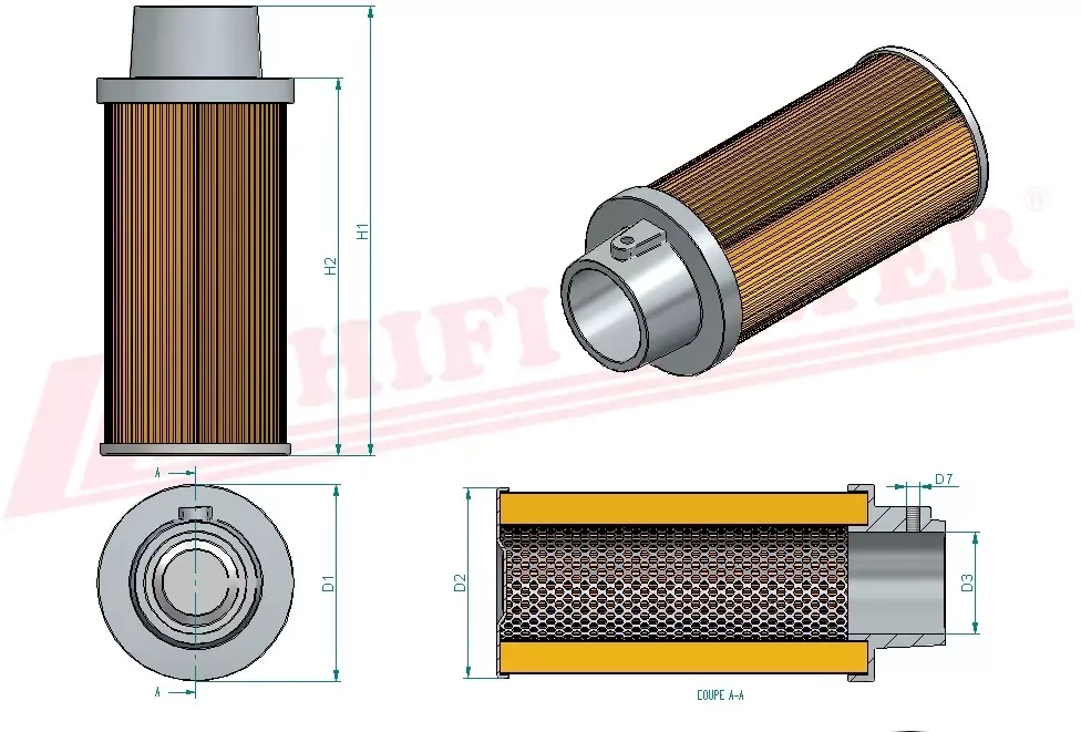 Фильтр гидравлического масла HIFI FILTER SH 60365