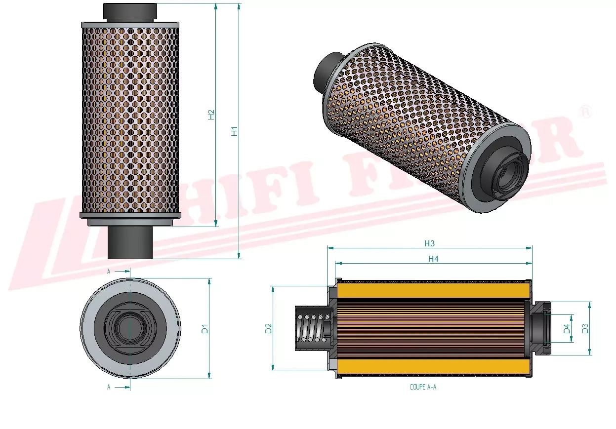 Фильтр гидравлического масла HIFI FILTER SH 60119