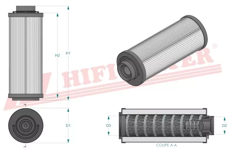 Фильтр гидравлического масла HIFI FILTER SH 63372