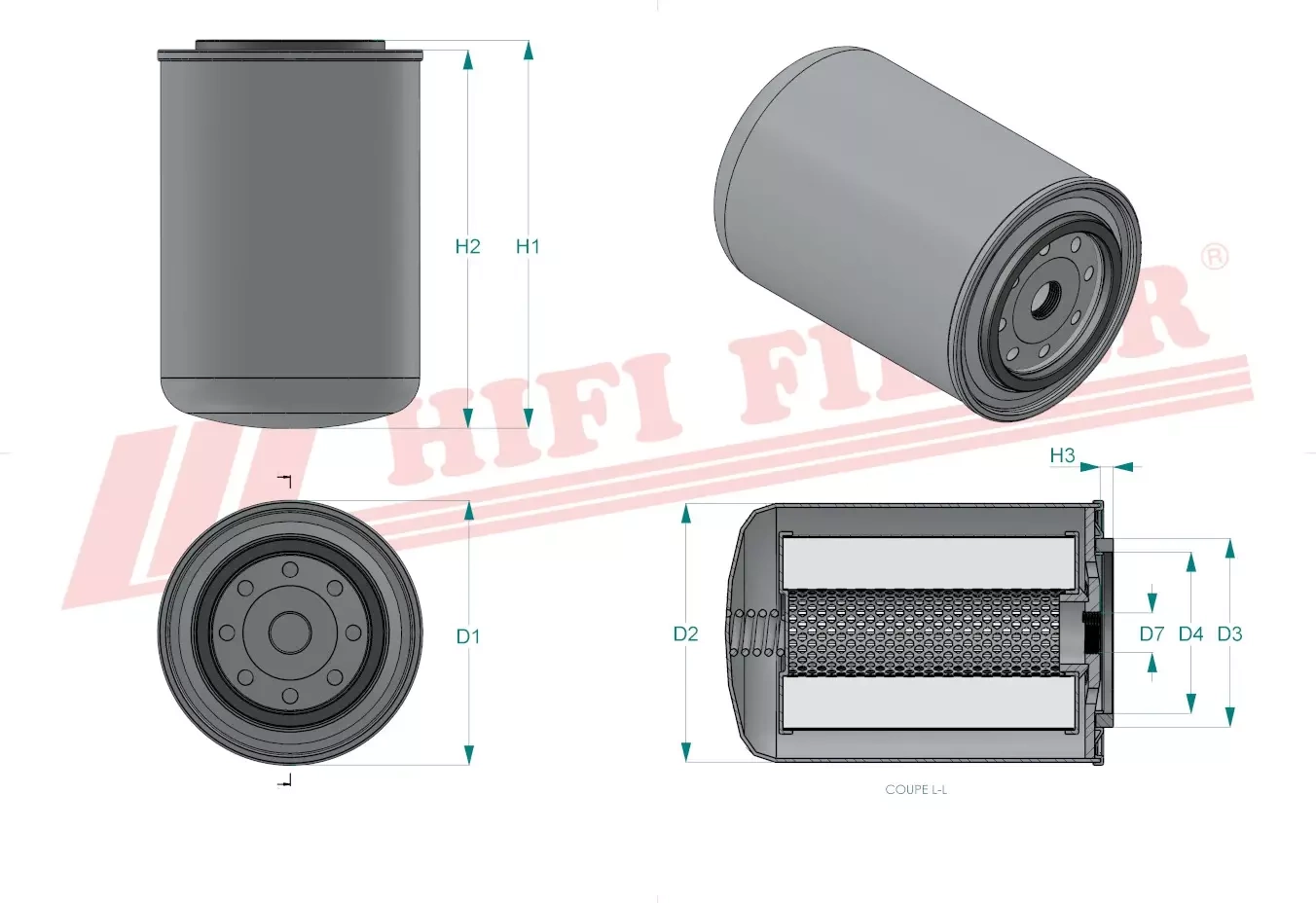 Фильтр гидравлического масла HIFI FILTER SH 60120