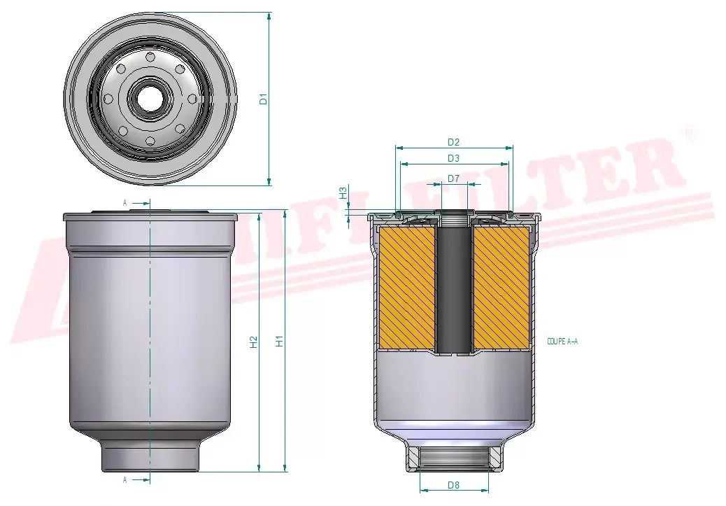 Фильтр для топлива HIFI FILTER SN 25037