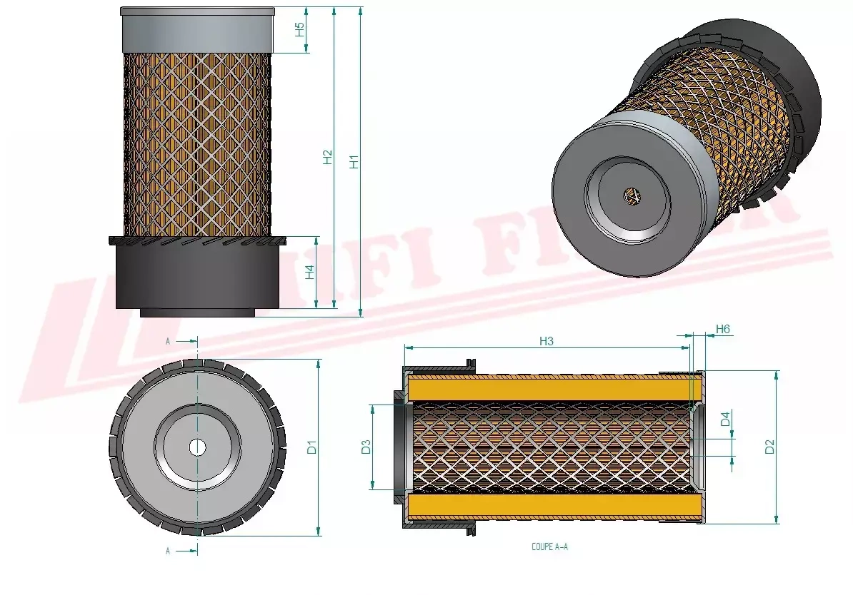 Фильтр для воздуха HIFI FILTER SA 14009 K
