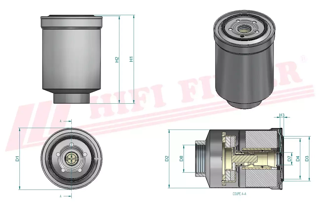 Фильтр для топлива HIFI FILTER SN 25098