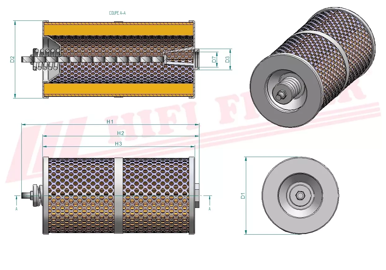 Фильтр гидравлического масла HIFI FILTER SH 60359
