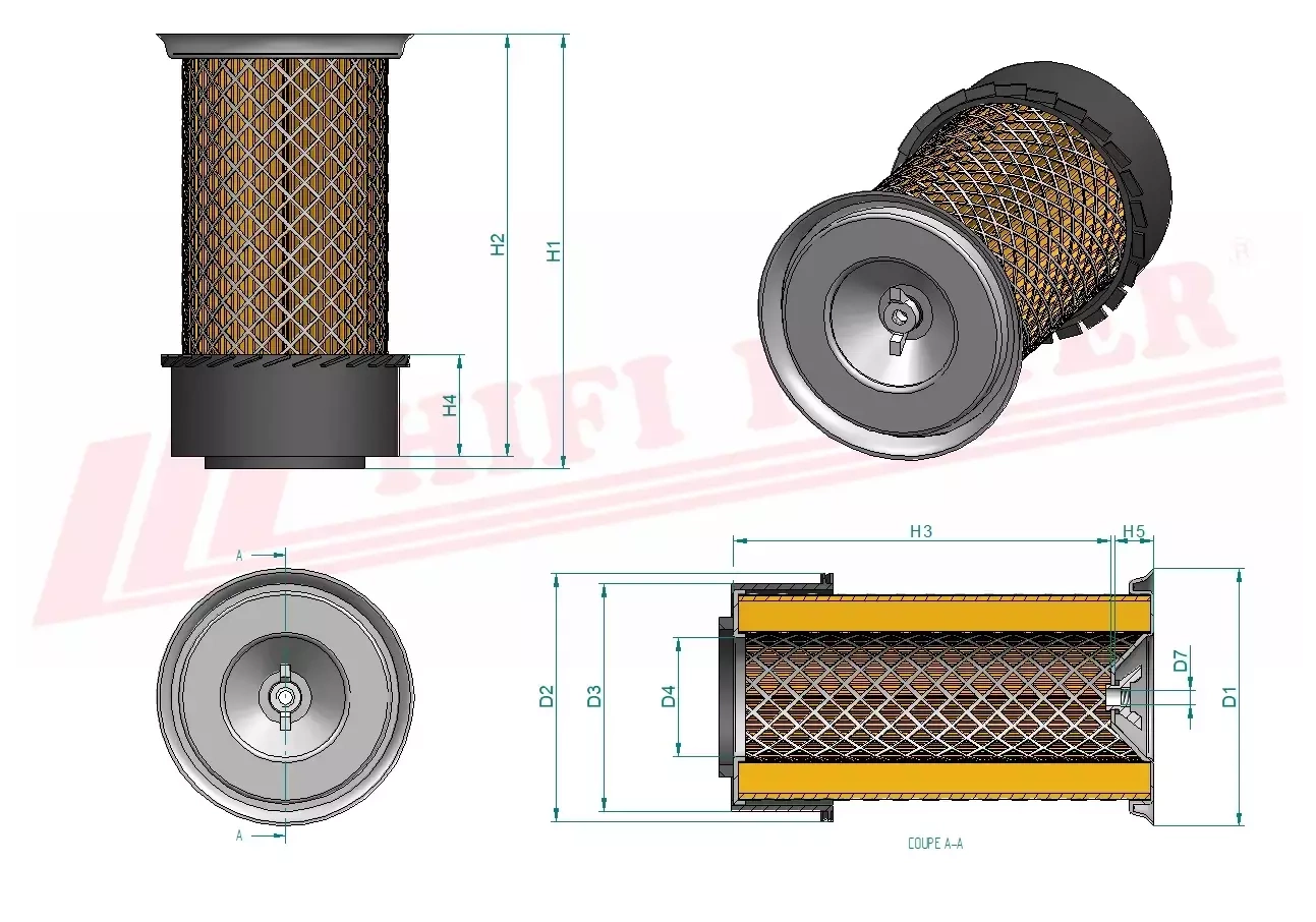Фильтр для очистки воздуха HIFI FILTER SA 17473 K
