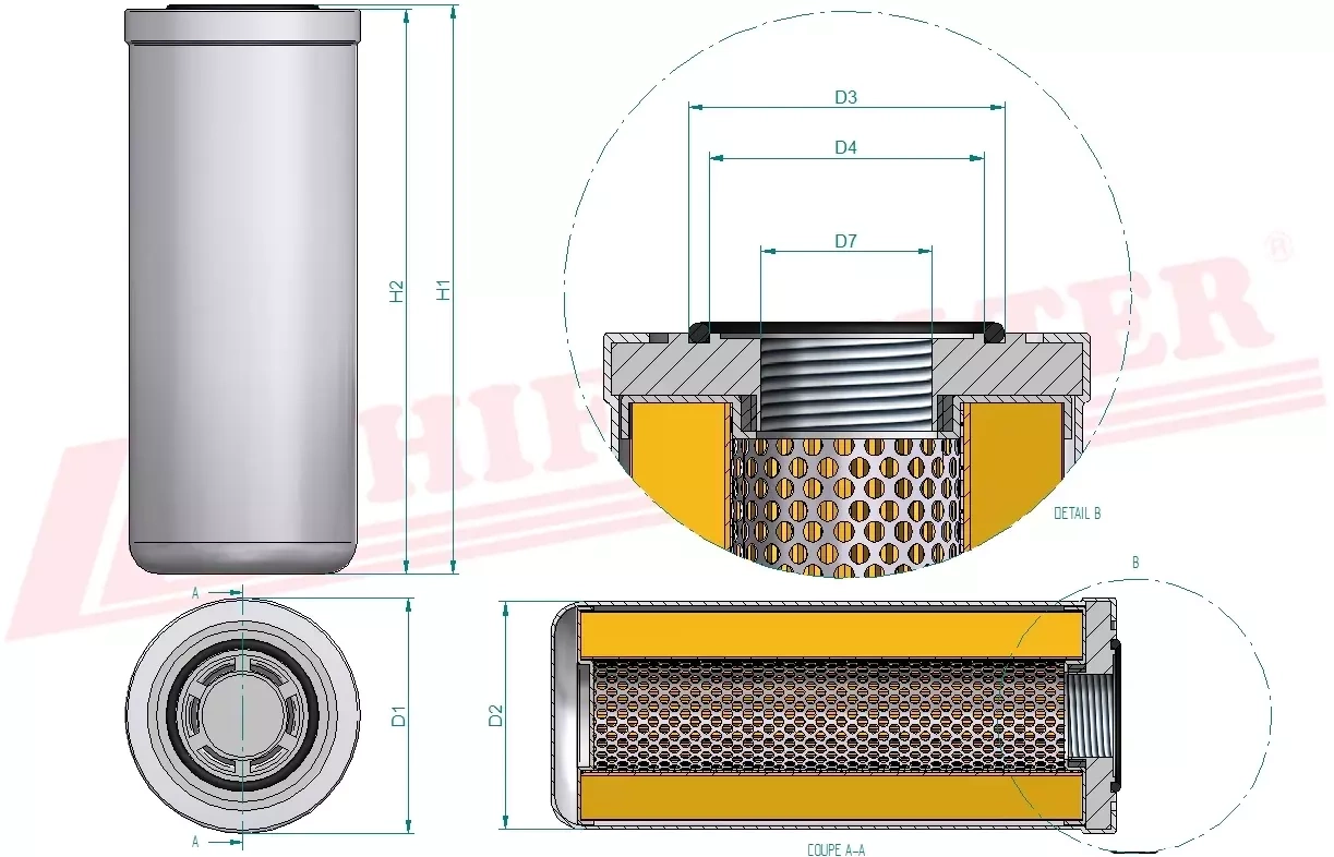 Фильтр гидравлического масла HIFI FILTER SH 66659