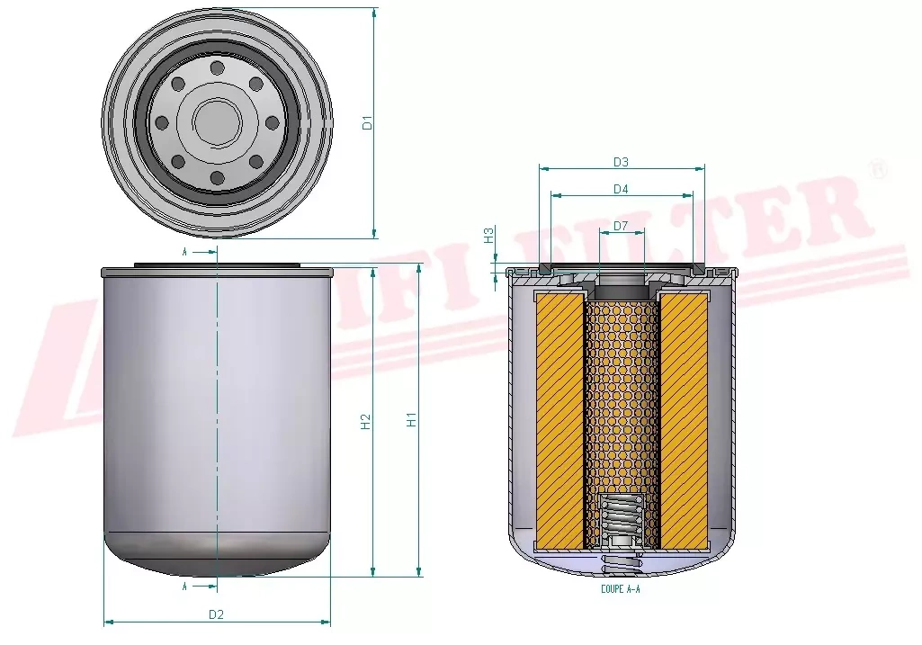Фильтр моторного масла HIFI FILTER T 7314