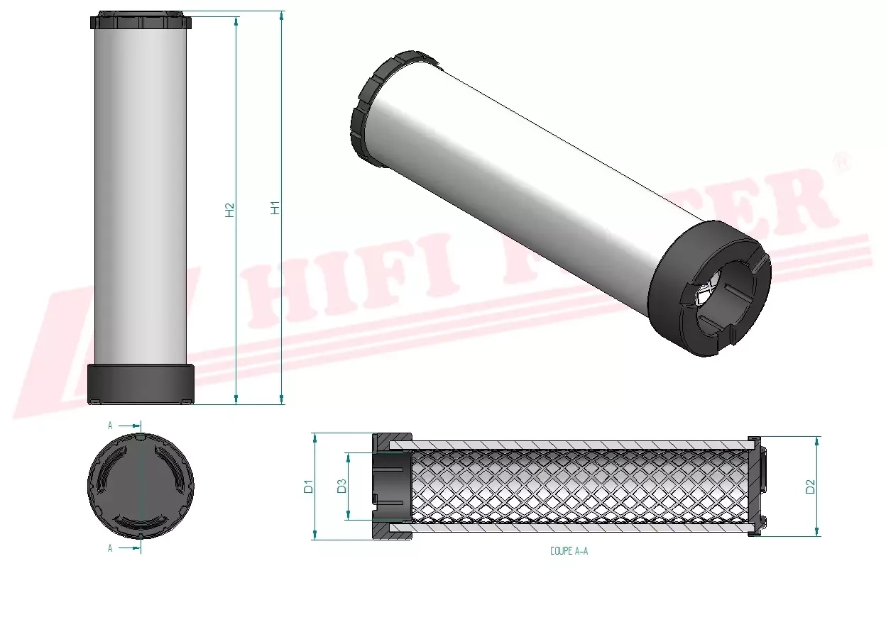 Воздушный фильтр HIFI FILTER SA 16076
