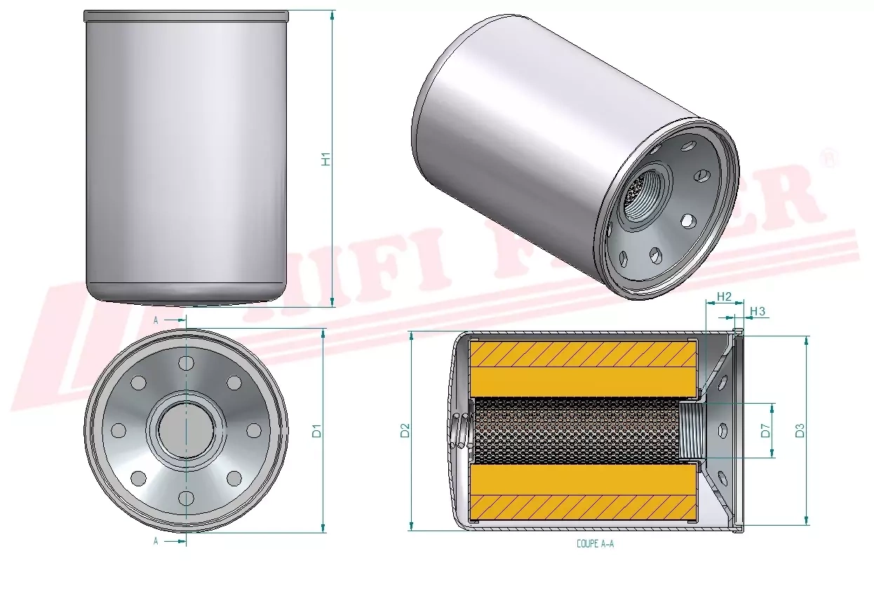 Фильтр гидравлического масла HIFI FILTER SH 56760