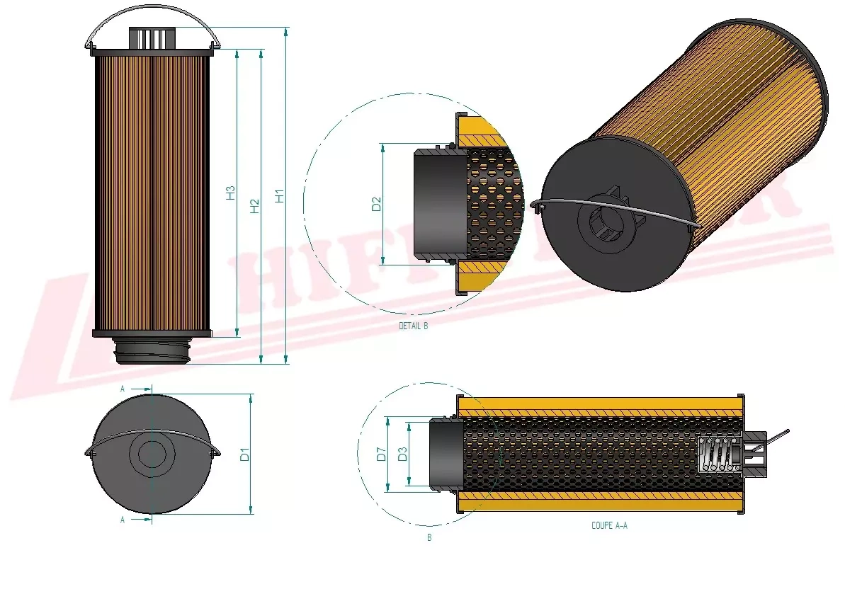 Фильтр гидравлического масла HIFI FILTER SH 74440