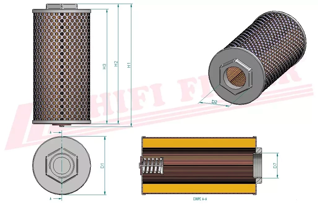 Фильтр гидравлического масла HIFI FILTER SH 60190