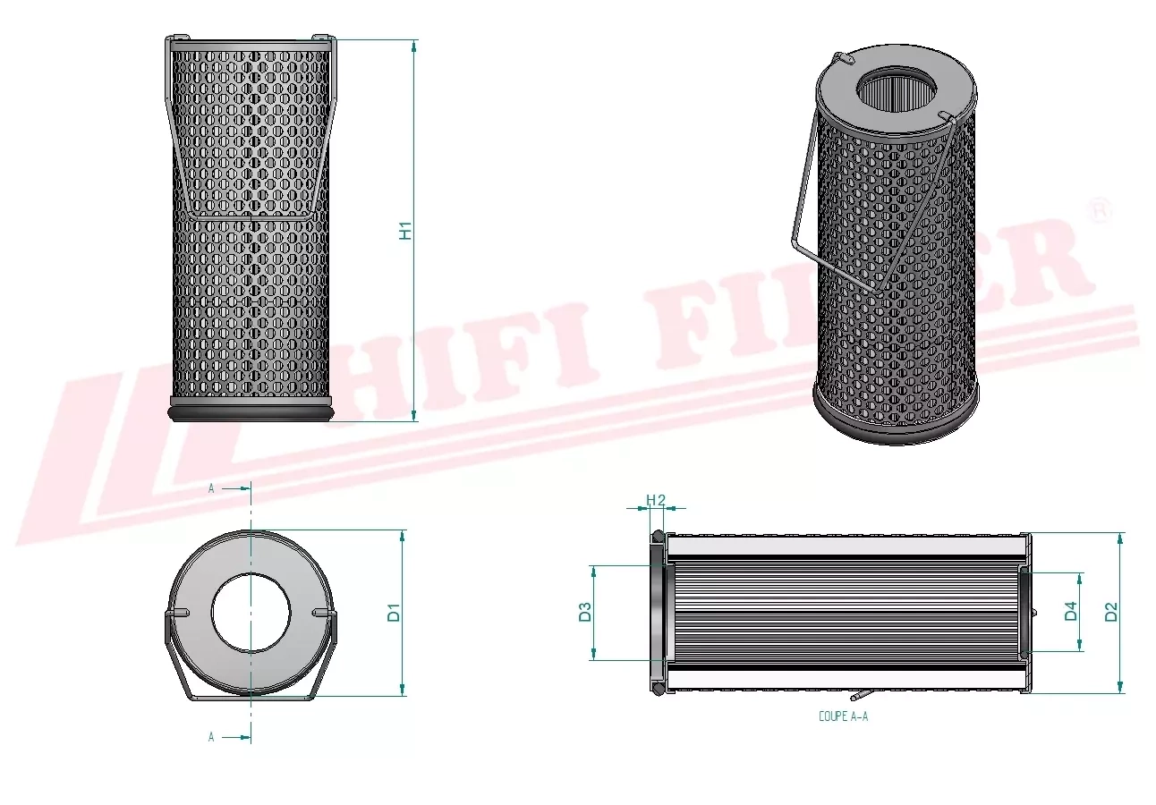 Фильтр гидравлического масла HIFI FILTER SH 68172