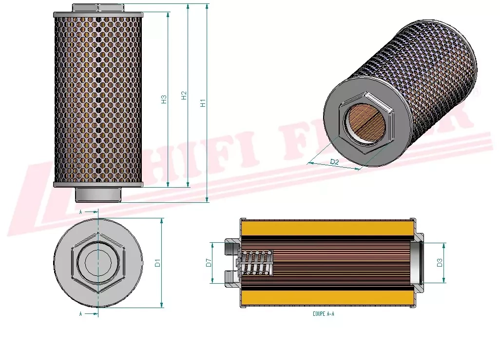 Фильтр для гидравлического масла HIFI FILTER SH 60014