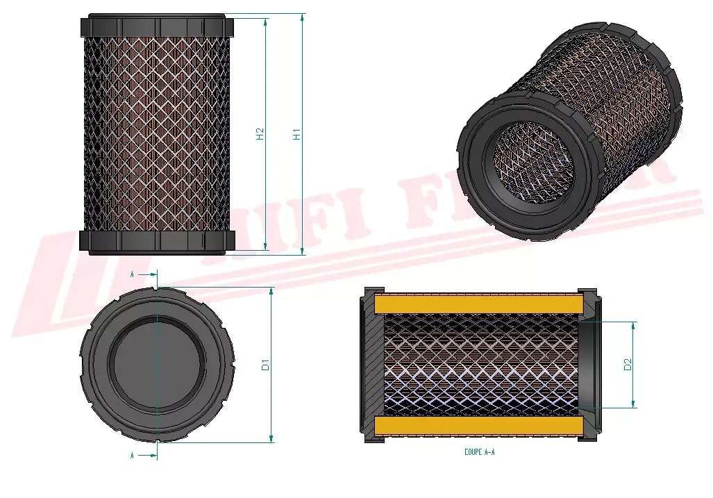 Воздушный фильтр HIFI FILTER SA 16578