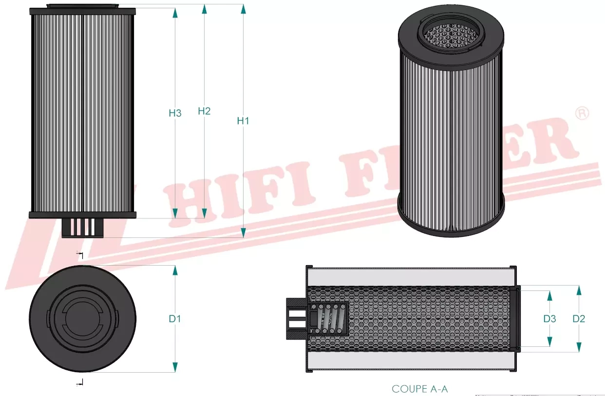 Фильтр гидравлического масла HIFI FILTER SH 74411