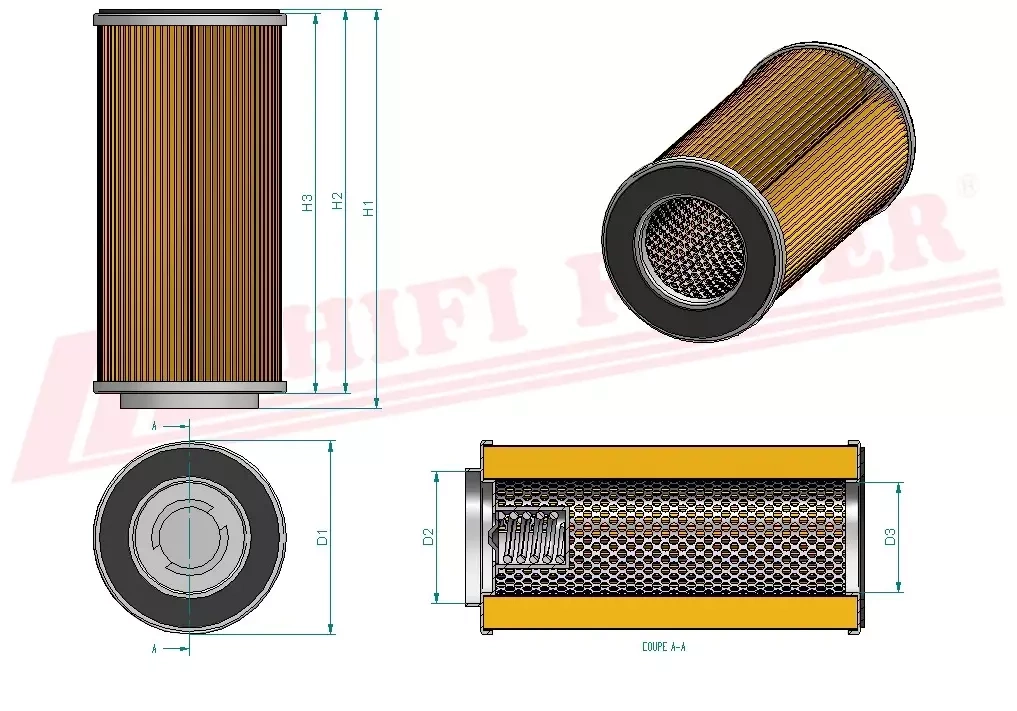Фильтр гидравлического масла HIFI FILTER SH 60162
