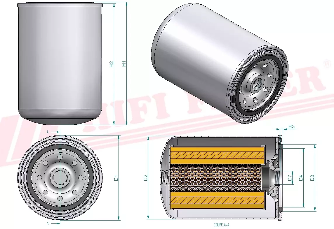 Фильтр моторного масла HIFI FILTER SO 10024