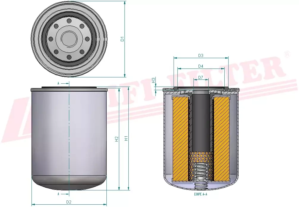 Фильтр моторного масла HIFI FILTER T 6737