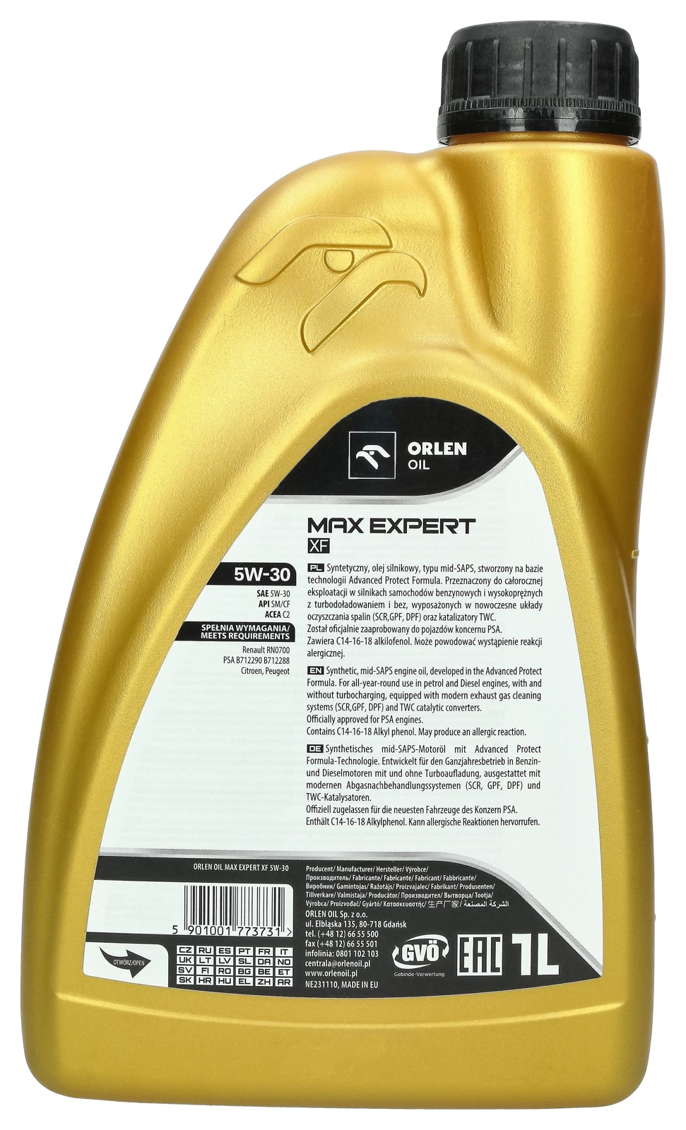 Моторное масло Orlen PLATINUM Max Expert XF 5W-30 1L