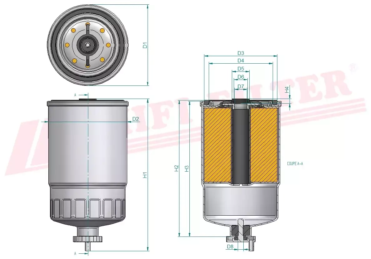 Фильтр для топлива HIFI FILTER SN 70103