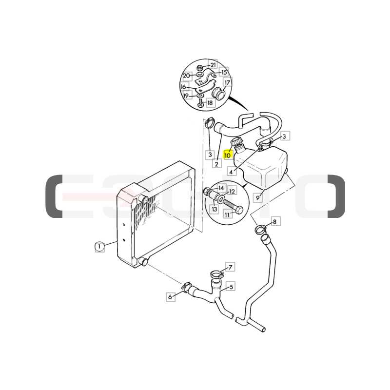 КРЫШКА РАСШИРИТЕЛЬНОГО БАЧКА JCB 3CX 4CX