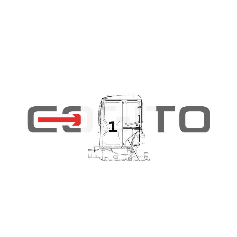 СТЕКЛО ДВЕРИ ЛЕВАЯ СТОРОНА ШЕЛКОГРАФИЯ МИНИ-ЭКСКАВАТОР CAT 303CR 305CR