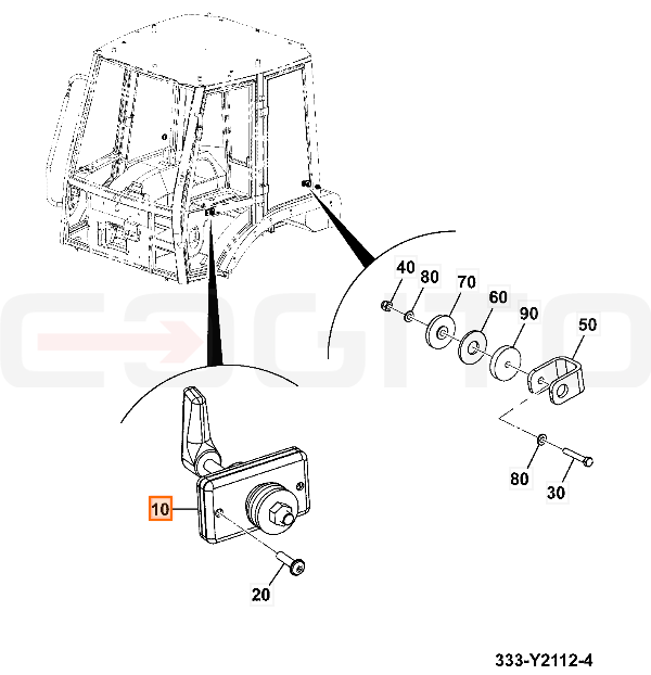 ЗАМОК БЛОКИРОВКИ ОКНА, JCB ЭКСКАВАТОР-ПОГРУЗЧИК
