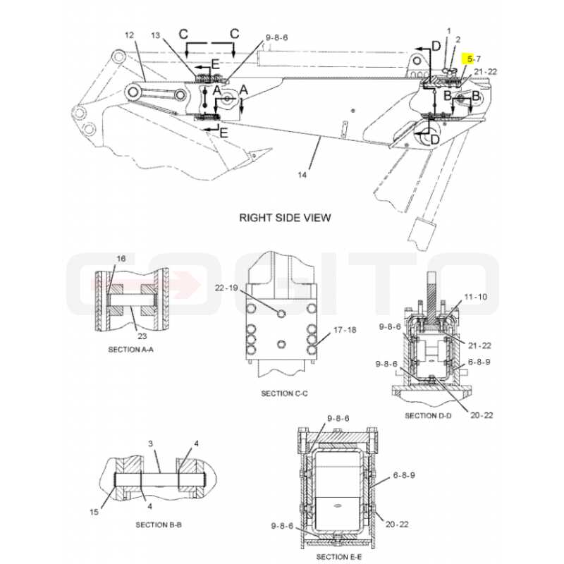 СКОЛЬЖЕНИЕ ВЫДВИЖЕНИЯ РУКИ CAT ЭКСКАВАТОР-ПОГРУЗЧИК 17MM