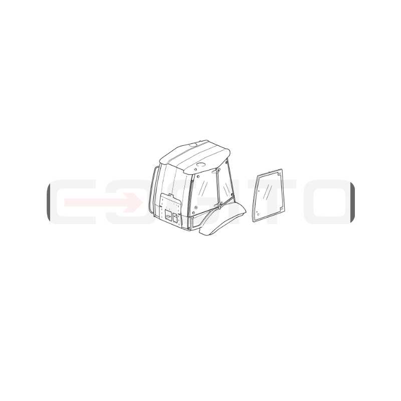 СТЕКЛО ПРАВОЙ ДВЕРИ ШЕЛКОГРАФИЯ ЭКСКАВАТОР-ПОГРУЗЧИК VOLVO BL71