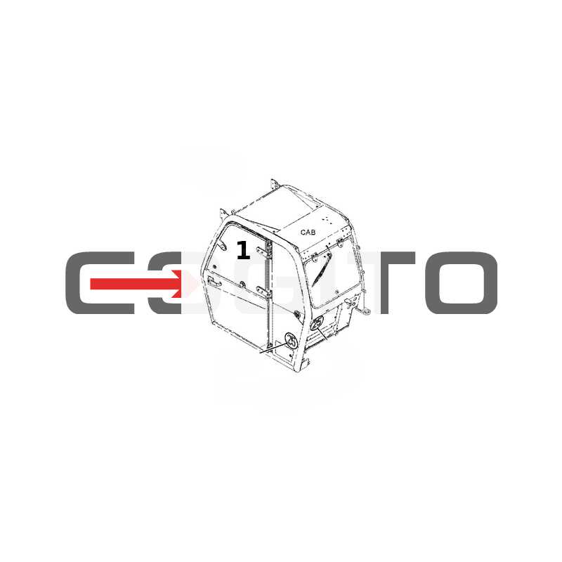 СТЕКЛО ДВЕРИ ШЕЛКОГРАФИЯ CAT ТЕЛЕСКОПИЧЕСКИЙ ПОГРУЗЧИК TH314D