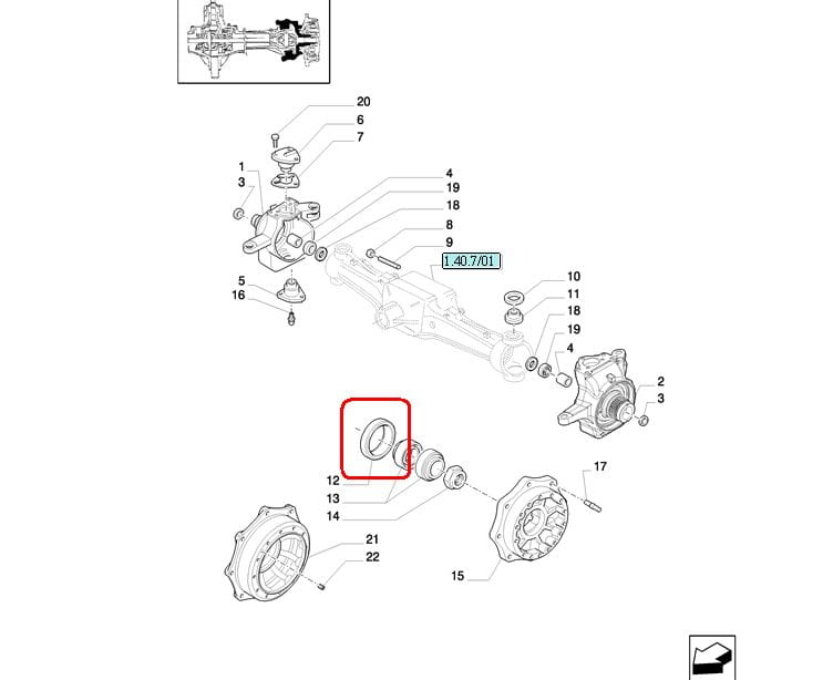 ГЕРМЕТИК БОЛЬШОЙ ПЕРЕДНЕЙ ОСИ NEW HOLLAND CASE STEYR 87349641
