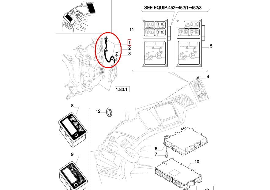 ДАТЧИК ВРАЩЕНИЯ ВАЛА ВОМ NEW HOLLAND CASE 5150991-87564763