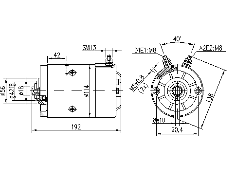 Оригинальный двигатель искры 12V 1.6 kW 11.212.068 для грузового лифта