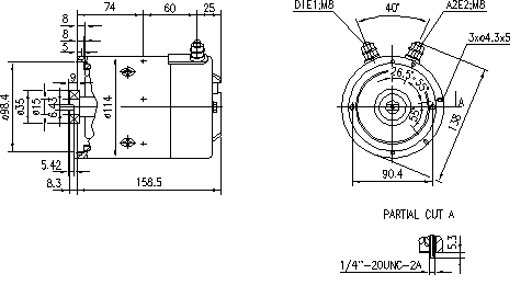 Оригинальный двигатель искры 12V 1.6 kW 11.212.075 для грузового лифта