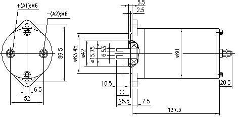 SILNIK ISKRA 12 В, 0,8 кВт, 11.216.190 AME1704