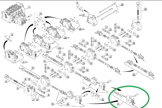 Оригинальный гидравлический электромагнитный клапан Rexroth для погрузчика Manitou MLT, MVT