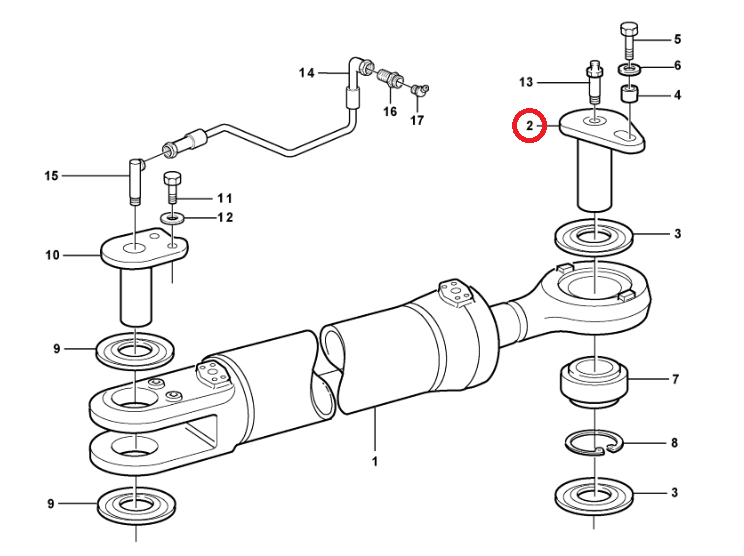 Штифт торсионного привода VOLVO L150 L180 L220 11176399
