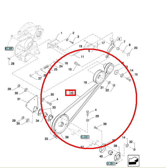 ПОЯС ВЫГРУЗКИ ЗЕРНА NEW HOLLAND CASE 87011585