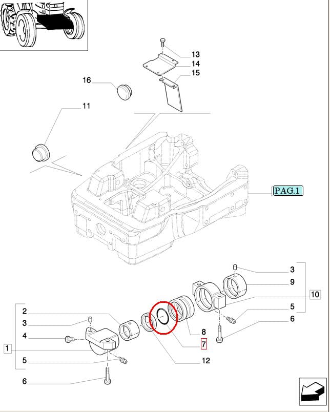 Уплотнительное кольцо MOCOWANIA PRZEDNIEJ OSI New Holland CASE 14471380 - 80235760
