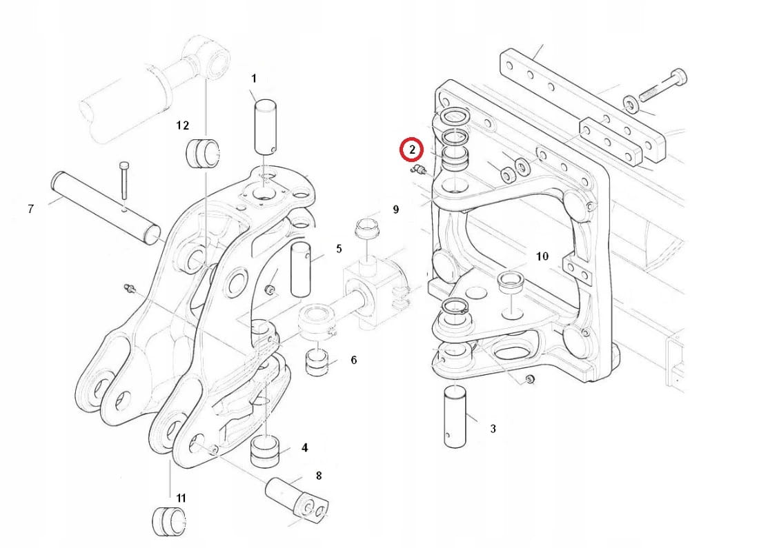 Втулка поворота задней бабки гора KOMATSU WB 65x80x52