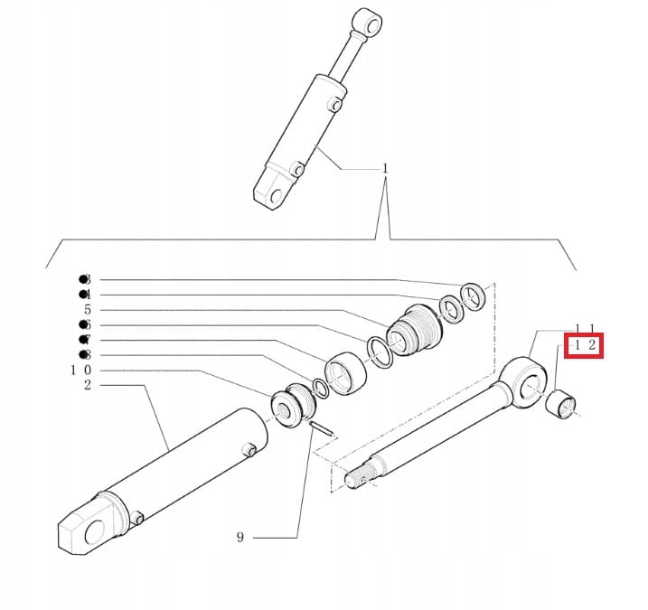 Втулка привода переднего ковша CASE NH 40X55X36