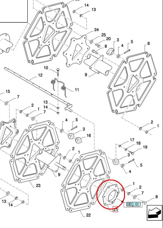 МОТОВИДНЫЙ ЩИТ NEW HOLLAND CASE 84002761